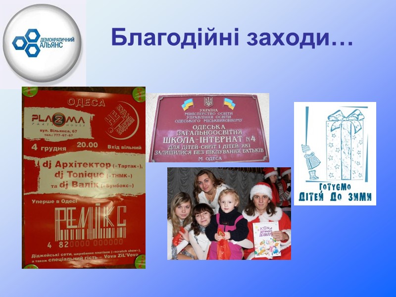 Благодійні заходи…